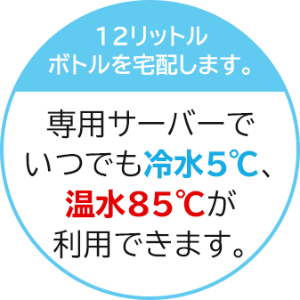 12リットルボトルを宅配します。